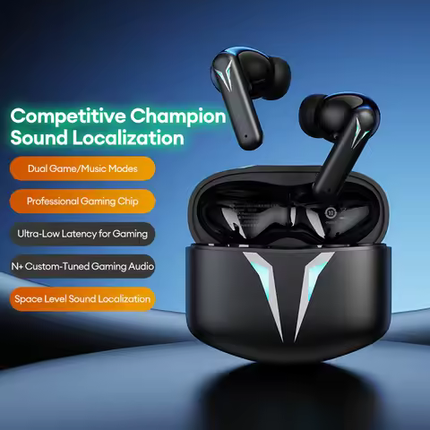 Lenovo GT102 Wireless E-sports Headset TWS Bluetooth 6.0 Earphones Music Gaming Earbuds 50ms Ultra-l