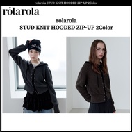 rolarola STUD KNIT HOODED ZIP-UP 2Color
