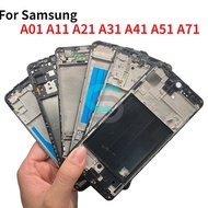 For Samsung A01 A11 A21 A31 A41 A51 A71 Front Housing LCD Frame Bezel Plate Rear Case Panel