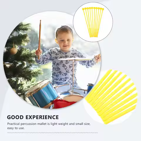 10pcs Tongue Drum Mallets Carillon Mallets Kids Stage Performance Percussion Drumsticks Plastic Mari