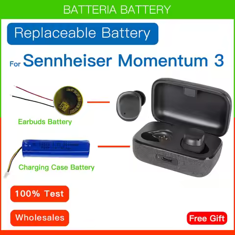 Genuine CP1254 Replacement Battery For Sennheiser MOMENTUM True Wireless 3 2 MOMENTUM3 Bluetooth Ear
