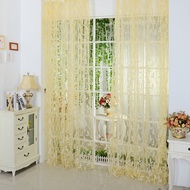 Chic Leaf Type Tulle Door Window Curtain Drape Panel Sheer Scarf Valances