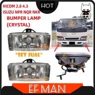 HICOM 2.8 4.3 1TON 3TON LORRY ISUZU FRONT BUMPER FOG LAMP CRYSTAL SIDE LIGHT LORI DEPAN LAMPU HEAD L