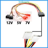 KOK 4Pin to 3Pin 12V PC Case Fan Power Adapter Cable 3Pin 4Pin Computer Case Fan Power Adapter Cable