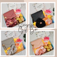 Surprise Gift Box Set Short Wallet Purse Scrunchie Hair Birthday Friendship Girl Women Raya Gift