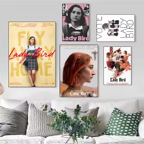1pc Classic Teenager Movie Lady Bird Vintage Saoirse Ronan Poster HD Posters Home Room Bar Cafe Deco