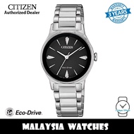 (100% Original) Citizen EM0730-57E Axiom Eco-Drive Black Dial Stainless Steel & Strap Women's Watch 