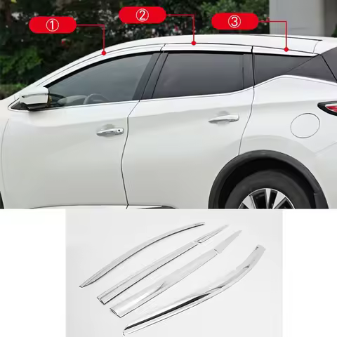Car accessories FIT FOR Nissan Murano Z52 2015-2024 ABS chrome waterproof Door Window Visor Vent Sha