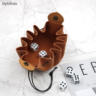 Dyfidvdo PU Leather Dice Bag Tray Cute Drawstring Pouch Coin Purse Dice Storage Bag A