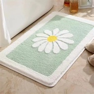 Daisy Pattern Thickened Soft Bath Mat Anti Slip Absorbent Bath Mats