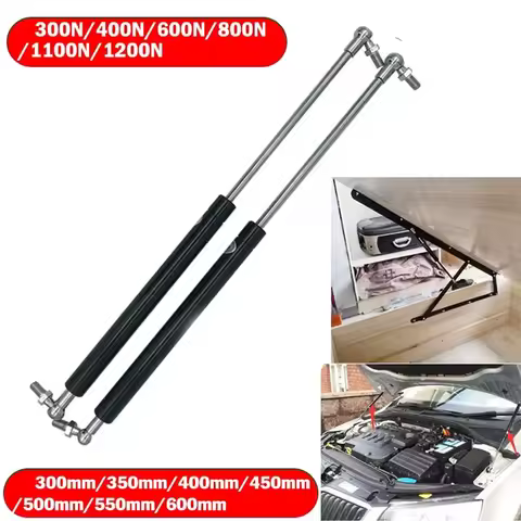 2x Rod Gas Spring Folding Hinge 300N/400N/600N/800N/1100N/1200N Force Lift Support Hole Center Dista