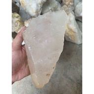Original rough white quartz stone for home decoration, high energy purification 17cm, weight 1/3kg (
