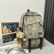 書包工裝情侶背包大容量男生高中學生女孩雙肩包