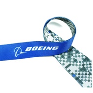 BOEING 787 Lanyard for Pilot License ID Holder, Wide Blue with Metal Buckle for Flight Crew Unique