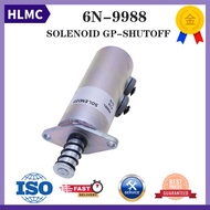 12V Fuel Shutoff Solenoid Valve 6N-9988 For E3208 3412 Series Caterpillar Engines Stop Solenoid 6N99
