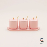 SARABARN Seasoning Jar Set of 3 with Tray | ชุดเครื่องปรุงพร้อมถาด