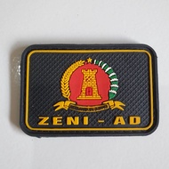 patch rubber logo zeni - ad - zipur - tni ad - tempelan emblem karet velcro