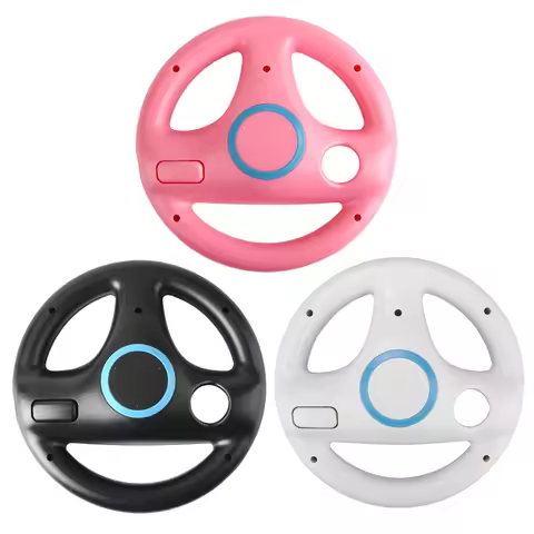 3 Color Plastic Game Racing Steering Wheel for Nintendo Wii Remote Controller Racing Wheel for Wii K