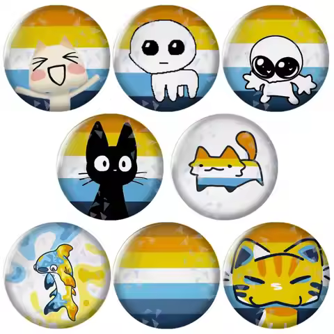 Aroace-e Pride Brooch Metal Decorative Brooch Pins for Backpack Clothes Jacket Accessories,Souvenir.