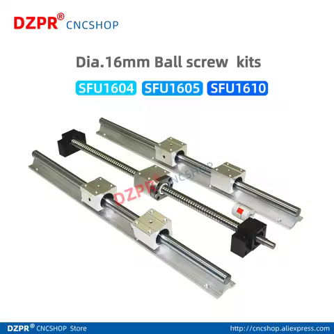 SFU1604 SFU1605 SFU1610 C7 Precision Ball Screw + SBR16 Linear Rail SBR16UU Linear Bearing BK12 BF12