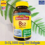 วิตามินบี 12 B12, 1000mcg 400 Softgels - Nature Made