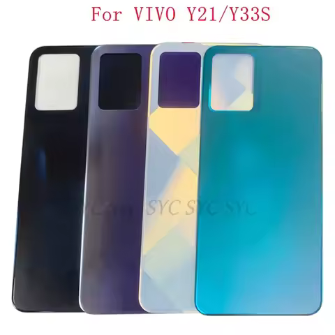 Rear Door Battery Cover Case Housing For VIVO Y21 Y33S Back Cover with Adhesive Sticker Repair Parts
