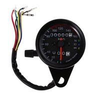 B728 UNIVERSAL DUAL ODOMETER SPEEDOMETER GAUGE SPEED METER NIGHT LIGHT LED