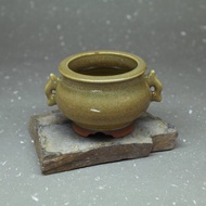 鐵釉 雙耳三足 品香爐 手作陶藝 香道茶席
