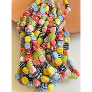 Glass beads, salak seeds, Indonesian beads / java glass beads