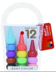 (少量現貨）（日本製）AOZORA Baby Color 兒童蠟筆12色
