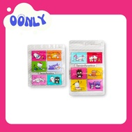 [Daiso] Korea Sanrio Characters Colorful A7 Zip Lock Bag (4pcs)