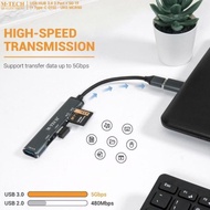 Sale Usb Hub 3.0 M-Tech Cr50 3Port + Sd Tf With Type C Otg 5In1 Update 2023
