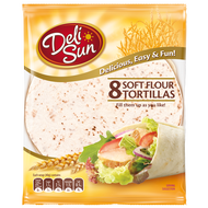 แป้งแรป Deli Sun Tortilla Wrap 23.5CM 320g แป้งตอร์ติญ่าคุณภาพสูงจากสเปน ผลิตจากวัตถุดิบชั้นดี