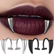 Gothic Stainless Steel Lip Ring Vampire Lip Ring Sharp Comfortable For Non Pierced Ears Daily Wear G