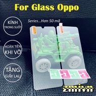 ☺ART☺ OPPO A93 2020 F9 F11 F11 Pro A5 A9-2020 A1k A5S A7 A53 A94 A93 A91 A31 Tempered Glass Transparent