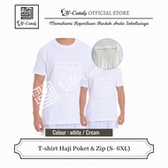 Alcataly: Baju haji & umrah T-shirt S - 6XL haji Berpoket & Berzip (100% Cotton)-haji umrah