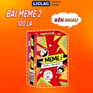 Bộ Bài MEME 2 Ver 100 Lá Bên Nhau - Bạn Nhá giấy Xịn cán màng chống nước Trò chơi Boardgame vui vẻ c
