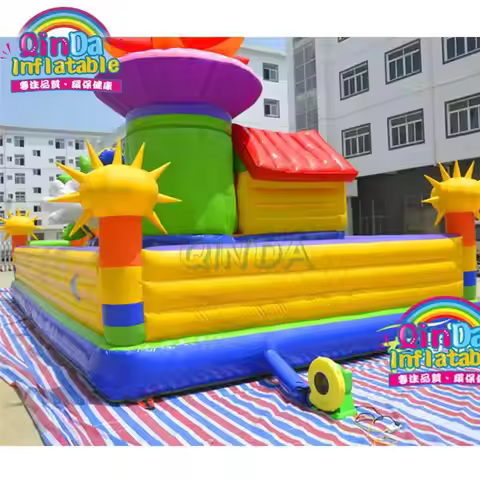 Giant Funny Fun City Jumper Bouncer Inflatable Castle For Kid