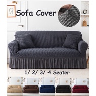 1/2/3/4 Seater L Shape Sofa Cover Universal Seersucker Sofa Cover Elastic Couch Cover Elastic Couch 