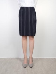 G2000 - 女士 條紋西裝裙 (深藍色)