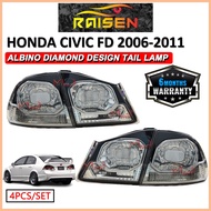 HONDA CIVIC FD JDM TAIL LAMP ALBINO (JAPAN STYLE) /SNA 2006-2011 LAMPU BELAKANG (DIAMOND)