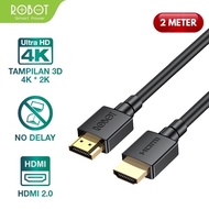 (ROBOT FH-02) ultra HD 4K 3D High Definition HDMI Cable 2 Meters Long FULL HD 1080p HDMI Cable
