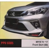 Myvi PU drive 68 front skirt silver color