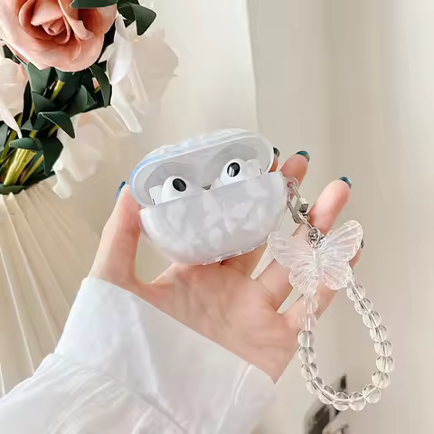 For Huawei Freebuds pro 2 Case fashion Freebuds 3 4 PRO 4i 5i Lace butterfly WristChain Earphone Cas