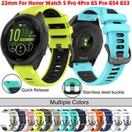 22mm Breathable Silicone Strap For Honor Watch 5 Ultra 5Pro 4Pro GS Pro GS4 GS3 Watch Band Accessori
