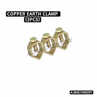 (3 Pieces) Copper Earth Clamp (Electric Fence/Pagar Elektrik/Kebun) (MAXSON)