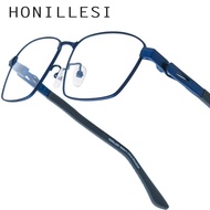 HONILLESI Titanium Glasses Men Brand Design Semi-Rimless Ultralight Eyeglasses Frame New High-end Qu