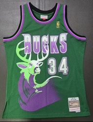 Mitchell and Ness - NBA - Swingman Jersey - Ray Allen - Milwaukee Bucks - 1996-97 Green (舊版繡字)
