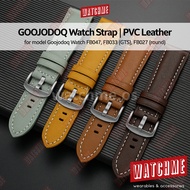 GOOJODOQ Watch Strap, PVC Leather 22mm 20mm, Stainless Steel Buckle (for smartwatch FB047, FB033 GTS