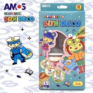 AMOS - 韓國 AMOS 繪畫玻璃彩連掛飾膠牌, 專職 10.5毫升 x 6色(小盒裝) #SD10P6-JB《香港行貨》